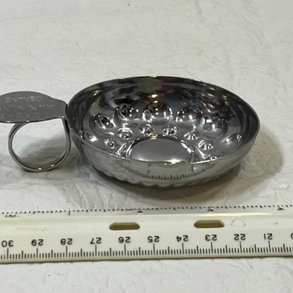 VTG Metal Wine Taster Cup Marché Aux Vins Beaune France 4